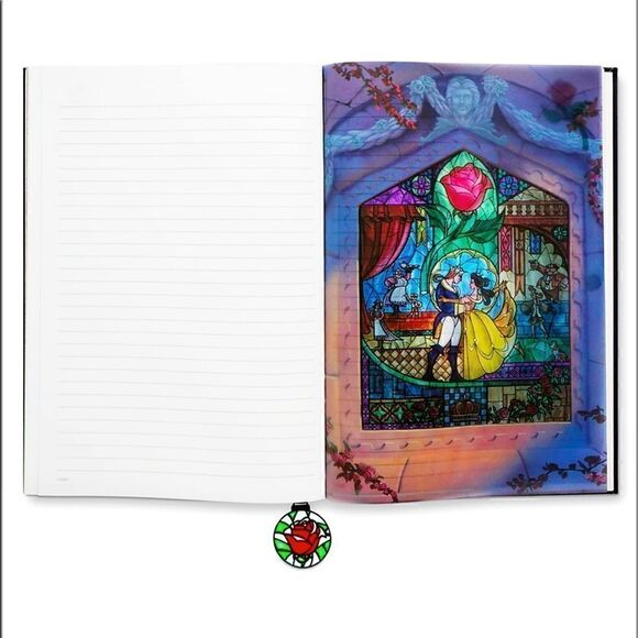 Beauty and the Beast Stained Glass Window Journal holographic & graphic … - Picture 7 of 8